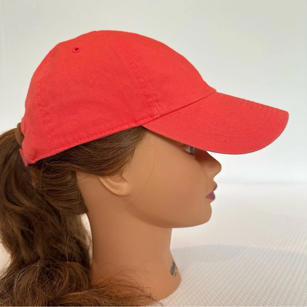 Nike Orange Cap White Logo & Swoosh Adjustable‎ Back Strap